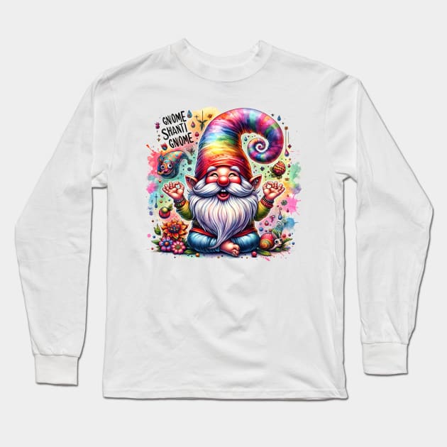 Gnome Shanti Long Sleeve T-Shirt by Total 8 Yoga